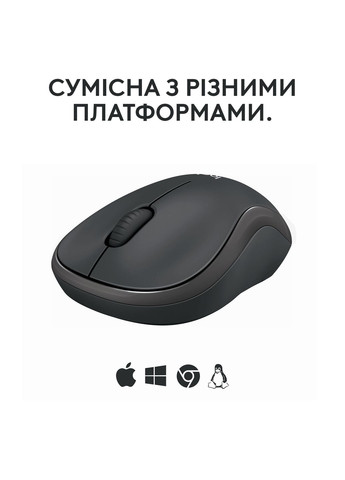 Миша бездротова M240 Silent Charcoal (910-007119) Logitech (342330917)