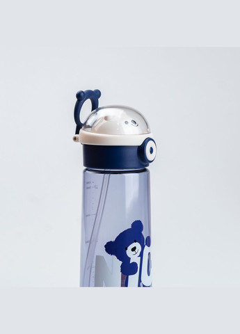 Пляшка для води 620 мл з трубочкою Синя HP17300BL Happy Life (305389880)