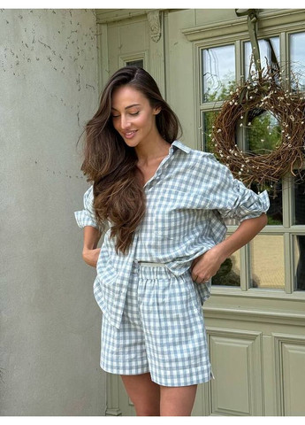 Шорты КЛЕТОЧКА ЛЕТО клетка джинс milirud (366291812)