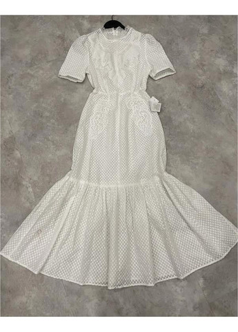 Белое платье меди с кружевом Asos
