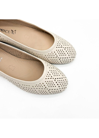 Женские балетки 37,5(р) кожа 0-1-1-9-22101-44-170 Caprice | бежевые (328836277)