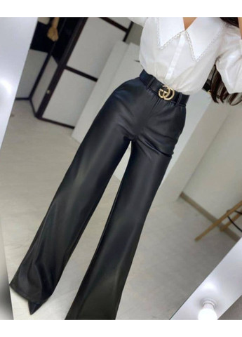 🖤Женские брюки палаццо из экокожи на флисе (замеры в описании)🖤 DK/DL Мода без кордонів (364088198)