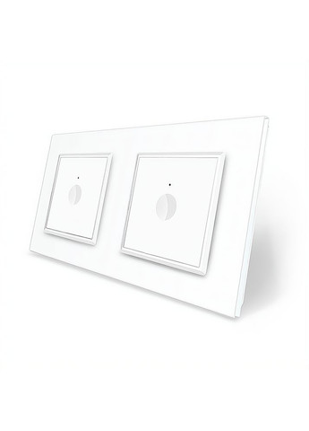 Сенсорний прохідний/перехресний вимикач Sense 2 сенсора (1-1) білий скло (VL-C7FC1S/FC1S-4WP) Livolo (370970809)