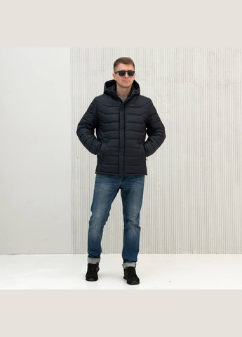 Темно-синяя демисезонная мужская демисезонная куртка большого размера SK