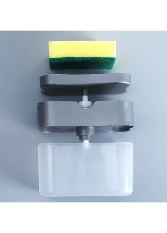 Кухонный дозатор для моющего средства с губкой, нажимной дозатор для моющего для посуды (черный) China (366875135)