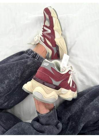 Белые демисезонные кроссовки мужские new balance 9060 washed burgundy нью беланс 9060 No Brand