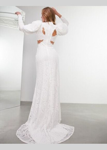 Молочна святковий сукня зі шлейфом Asos з квітковим принтом