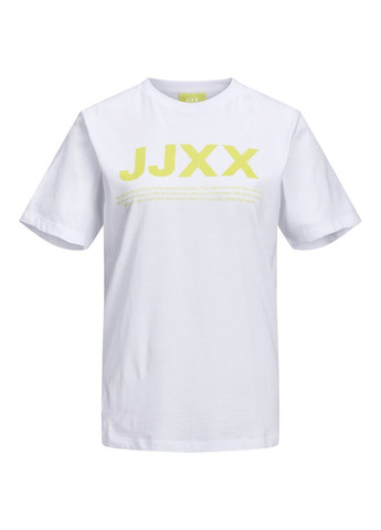 Футболка basic,белый с принтом,JJXX Jack & Jones - (284666640)