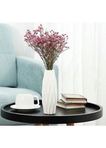 Ваза для квітів 14276 5.5 х21 см біла No Brand (335972448)