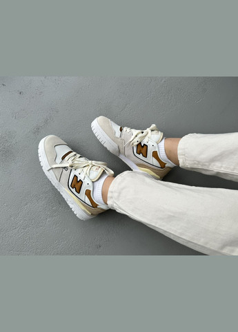 Кроссовки женские New Balance 550 beige white | Нью Беланс 550 бежевые белые No Brand бежевые демисезоны (316663594)