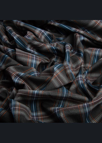 Тканина костюмна Клітина, 148 см, 265 г/м2, Клітка, Шотландка, костюмка коричнево синя IDEIA (325408599)