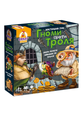 Игра настольная развлекательная. Гномы против тролля. VT8055-36 (укр) Vladi toys (278811229)