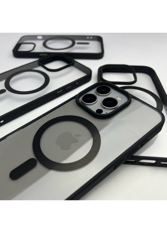 Чохол на айфон 14 про макс Acrylic Magsafe для Apple 14 PRO MAX прозорий магнітний / бортик / Magnetic Black No Brand (369137070)