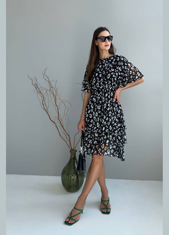 Черное платье Nenka с цветочным принтом