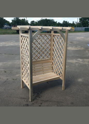 Пергола з лавкою з дерева Мірагоан бланже (ПЕМ-000401) No Brand (328960920)