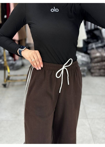 Штани жіночі теплі флісові прямого крою з лампасами No Brand (363619186)