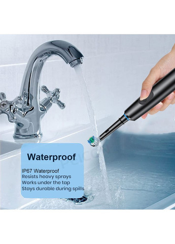 Перезаряжаемая электрическая зубная щетка с 4 сменными насадками, USB-перезарядка, таймер. Розовая No Brand (356739460)