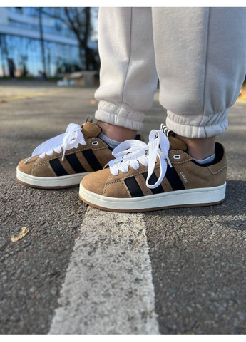 КРОСІВКИ ЖІНОЧІ ADIDAS CAMPUS 00S BROWN WHITE АДІДАС КАМПУС No Brand білі демісезони (367175448)
