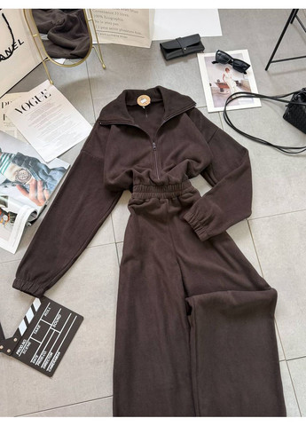 Комбінезон теплий флісовий Nositi комбінезон-брюки коричневий спортивний, повсякденний фліс