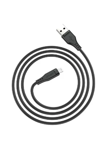 Кабель C3-02 USB to iP 2.4A, 1.2m, TPE, TPE коннекторы, Black Acefast (388967413)