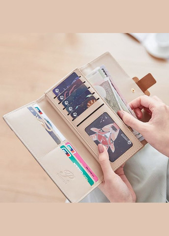 Жіночий гаманець PT18-989 Pink клатч із пряжкою повсякденний 2 шт. Prettyzys (352012504)