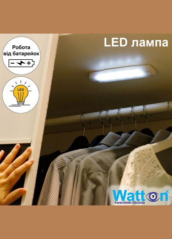 Настольная светодиодная аккумуляторная лампа на гибкой ножке WT-006 Зеленый и лампа на батарейках в подарок! Watton (317590647)