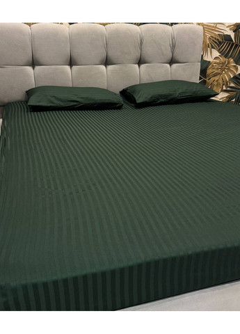 Комплект постільної білизни двоспальний No Brand сірий страйп (370864788)