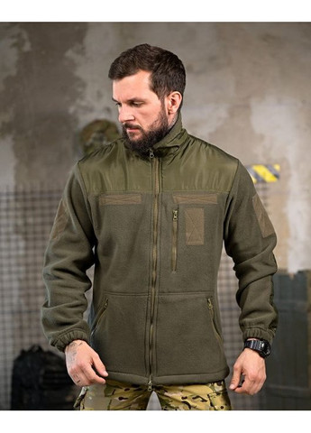 Армейская мужская демисезонная кофта на флисе олива Freedom (361677403)