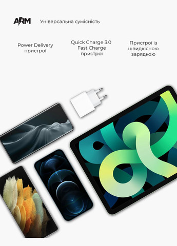 Швидка зарядка для Apple 20W USB-C Power Adapter White AMHJ83 (ARS78835) ARS (343049150)