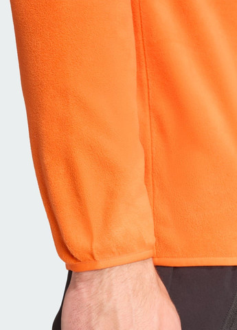 Помаранчева демісезонна флісова спортивна кофта multi essentials 1/2 zip adidas