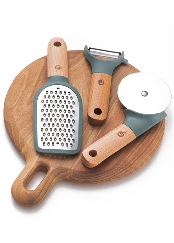 Набор для пиццы Мамин Посуда Пицероб Овощечистка, Терка, Нож для пиццы 3 предмета Мамин Посуд (327432608)