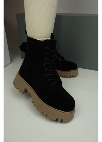 567 Черевики Зимові чорні замшеві Hengji (372384807)