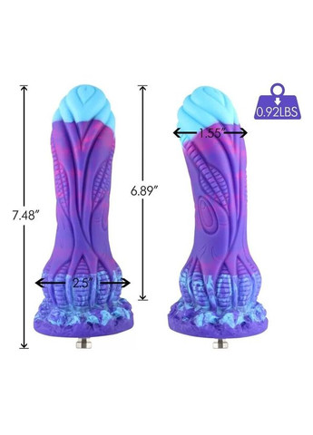 Фалоімітатор для секс-машин 7.48″ Silicone Dildo HSA140 Monster Series, система KlicLok Hismith (369975281)