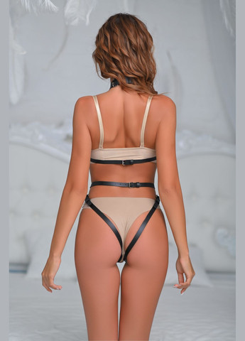 Еко шкіра комплект на все тіло портупей гартери Needle 329e No Brand (296666430)