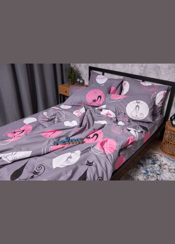 Комплект постельного белья Бязь Gold Люкс «» семейный 143х210х2 наволочки 2х70х70 (MS-820002640) Moon&Star Mauve Cats (286762538)