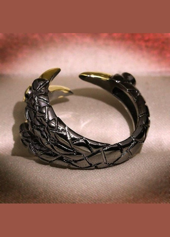 Розкішна каблучка металеві драконячі кігті під чорне золото чорна каблучка регульована Fashion Jewelry (285110725)