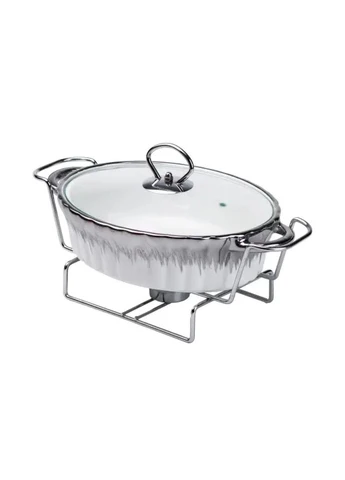 Мармит фарфоровый на 1 л овальный с подогревом 31×19×13 см HP1022 Yiwu (351431252)