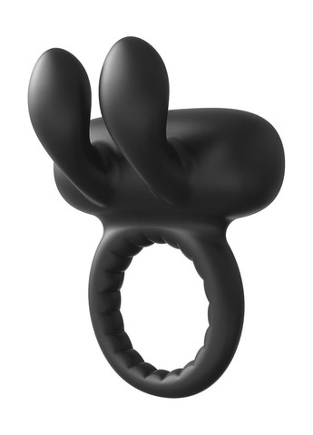 Эрекционное виброкольцо Ramrod Rabbit с ушками для клитора, черное Dreamtoys (329187989)