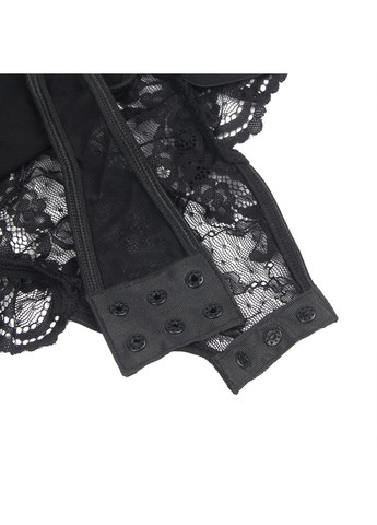 Мереживне боді з доступом і гартером, чорне, M-L Star Night (372511433)