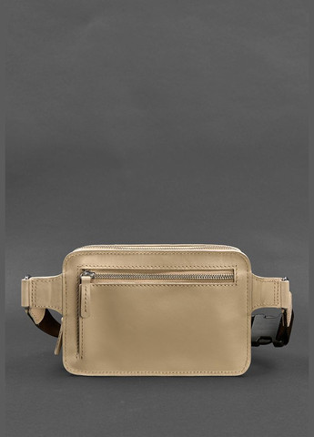 Кожаная женская поясная сумка Dropbag Mini светло-бежевая (A-027956) BlankNote поясна сумка (327874035)