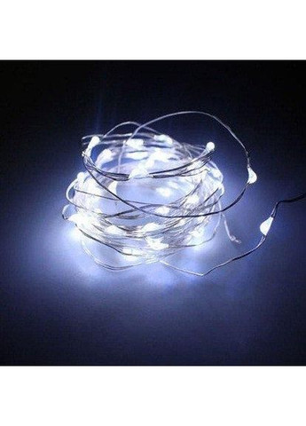 Гірлянда світлодіодна Капля Роси нитка 50 LED 5м від батарейок та USB холодний білий LTL (299314448)