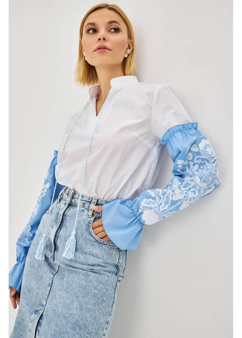 Сорочка з вишивкою на рукавах, колір Білий Rica Mare (367831735)