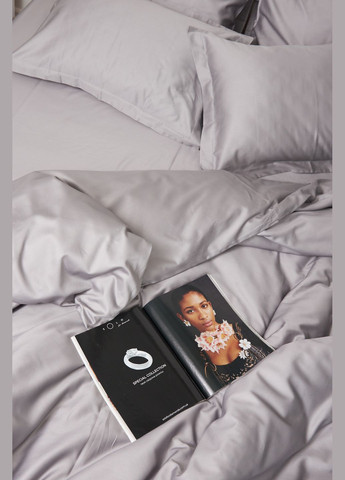 Комплект постельного белья семейный 160х220х2 наволочки 4х70х70 Satin Premium (MS-820000454) Moon&Star Smoke (284416335)