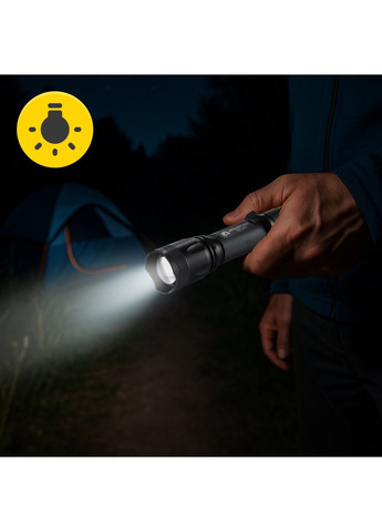 Фонарь ручной LED 800 lm аккумуляторный, 5 режимов Black () Mountain Goat P-5907739318329 (355801848)