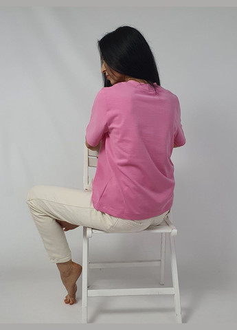 Футболка женская базовая плотная с велюр эффектом органический хлопок JUGO Venice - (297647818)