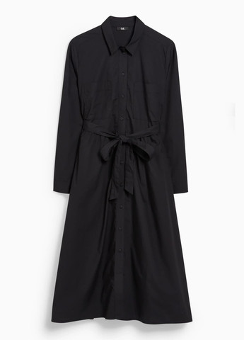 Чорна кежуал плаття сорочка C&A однотонна