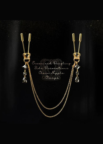 Затискачі для сосків UPKO на ланцюжку у вигляді корони з підвісками Zalo (303895617)