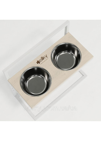 Миски на регульованій підставці для великих собак Flex L (2 × 1.8 л) FL-502850-WHWH Hollky (365652762)