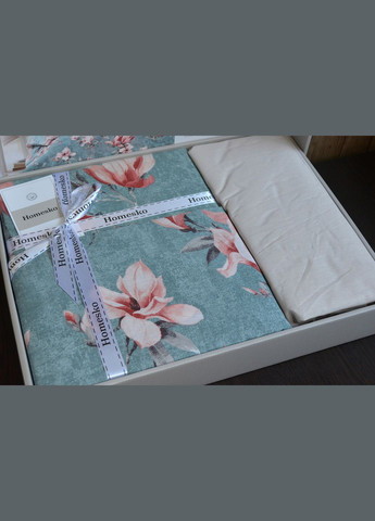 Постельное белье Homesko Ranforce 160 х 220 см Marea Blue First Choice (318381144)