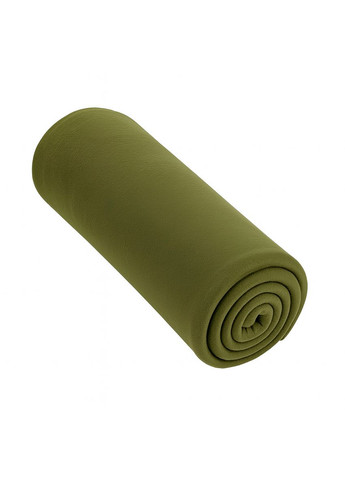 Плед тревел легкий флісовий однотонний оливковий (хакі) 150x200 см з ременем Love You (371813775)